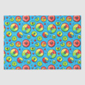 青、緑、赤ディスクゴルフをテーマにした誕生日 薄葉紙 (正面)