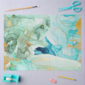 青、緑、金ゴールドの切り離しティッシュペーパー 薄葉紙 (クラフト)