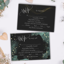 青、緑、金ゴールドエレガントな結婚式