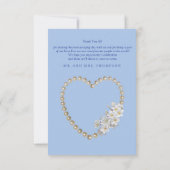 青、緑、金ゴールド、アイボリーシルク&ウェディングありがとうカード 出欠カード (裏面)