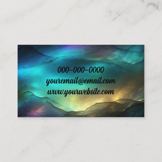 青、緑、金ゴールド 名刺 (裏面)