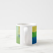 青、緑、黄色の抽象芸術エスプレッソマグ エスプレッソカップ (裏面)