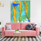 青、緑、黄(色の勉強) #1 キャンバスプリント (インサイチュ (リビング))