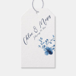 青、花、小 ギフトタグ