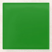 青（英語）(無地) ガラスコースター (正面)