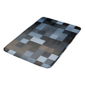 青、茶色、布、織物、織物、デザイン、格子縞。 バスマット (アングル)