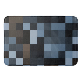 青、茶色、布、織物、織物、デザイン、格子縞。 バスマット