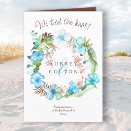 青、茶色、緑の熱帯性落成宣言 招待状