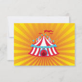 青、赤く、黄色のサーカスのテント|のサンキューカード サンキューカード (裏面)