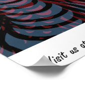 青 – 赤の渦巻き ポスター (角)