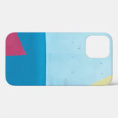 青、赤、ピンク、黄色の抽象芸術絵画 Case-Mate iPhoneケース (裏面 (横))