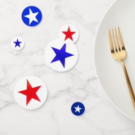 青、赤、白の星 コンフェッティ