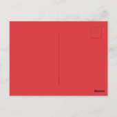 青 赤 白 7月4日 水彩画 ポストカード (裏面)