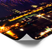 青、赤、金ゴールド花火 ポスター (角)