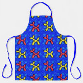 青、赤、黄色のバルーンドッグエプロン エプロン (正面)