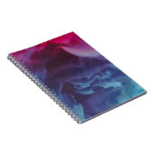 青、赤、黒の煙デジタル壁紙 ノートブック (右側)