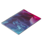 青、赤、黒の煙デジタル壁紙 ノートブック (左側)