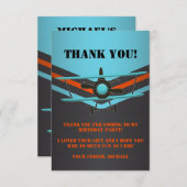 青、赤、黒機航空誕生日 サンキューカード (正面/裏面)