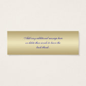 青、金ゴールドきらびやかな雪片結婚式の引き出物ラベル2 (裏面)