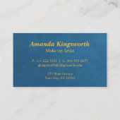 青(金ゴールドエレガントスクリプトプロフェッショナル) 名刺 (裏面)