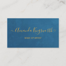 青(金ゴールドエレガントスクリプトプロフェッショナル) 名刺