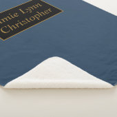 青(金ゴールドカップル名) シェルパブランケット (3/4)