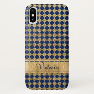 青、金ゴールドクローバーケース – メイトiPhone Xケース iPhone X ケース