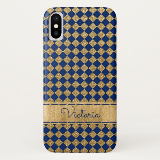 青、金ゴールドクローバーケース – メイトiPhone Xケース Case-Mate iPhoneケース (裏面)