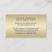 青、金ゴールドグリッタールック雪片エンクロージャカード エンクロージャーカード (裏面)