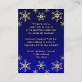 青、金ゴールドグリッタールック雪片エンクロージャカード エンクロージャーカード (裏面)