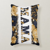 青+金ゴールドスタイリッシュフローラMAMA Present From Kids アクセントクッション (正面(垂直))