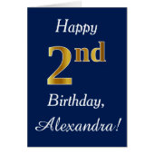 青、金ゴールドフェイク2回目の誕生日+名前をカスタムする (正面)