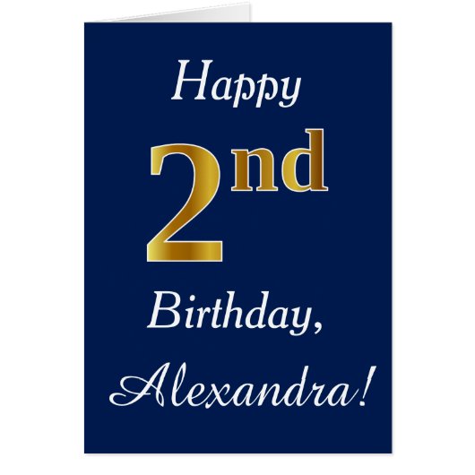 青、金ゴールドフェイク2回目の誕生日+名前をカスタムする (正面)