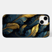 青 – 金ゴールドリーフ Case-Mate iPhoneケース (裏面 (横))