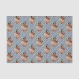 青(金ゴールド斜ストライプめバスケット付) 薄葉紙