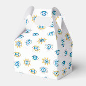 青、金ゴールド、白ギリシャ目マチパターン フェイバーボックス (裏面サイド)