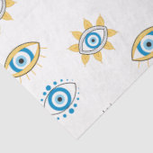 青、金ゴールド、白ギリシャ目マチパターン 薄葉紙 (詳細)