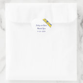 青、金ゴールド、白、ダマスクの好意ステッカー ハートシール (バッグ)