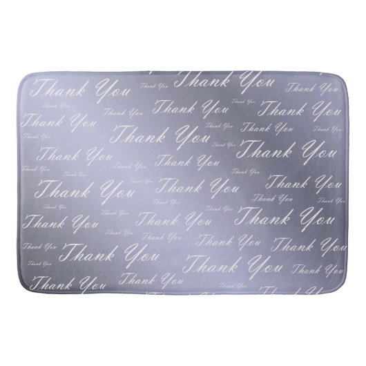 青、金ゴールド、銀感謝してい、あなた、花、フローラ バスマット (正面)