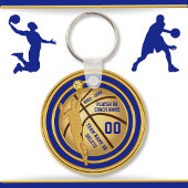 青、金ゴールド(青を変更)バスケットボールパーティーの好意 キーホルダー