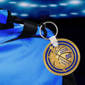 青、金ゴールド(青を変更)バスケットボールパーティーの好意 キーホルダー