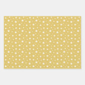 青・金・赤の星柄 ラッピングペーパーシート (正面3)