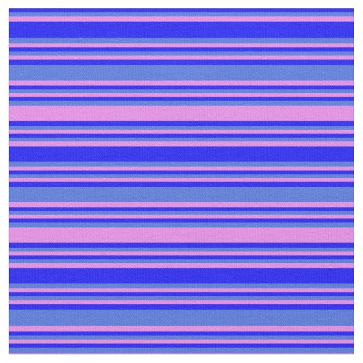 青、青王室の、紫の線のパターン ファブリック (クローズアップ)