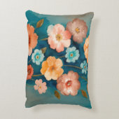 青、青銅、錆びフローラ アクセントクッション (裏面(縦))