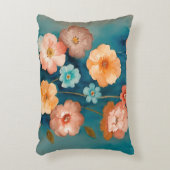 青、青銅、錆びフローラ アクセントクッション (正面(垂直))