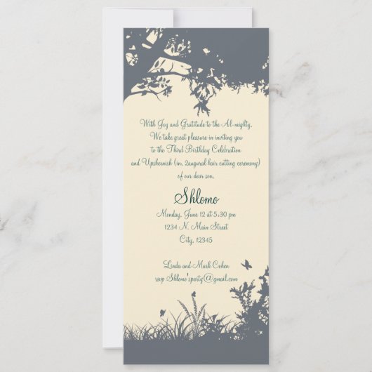 青-黄アップシャーニッシュ招待状 招待状 (正面)