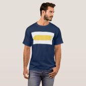 青、黄コンテンポラリー色、白のグラフィックT型 Tシャツ (正面フル)