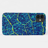 青/黄色の抽象芸術パターン Case-Mate iPhoneケース (裏面(横))