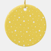 青、黄色の背景の漫画(昆虫)マルハナバチ セラミックオーナメント (裏面)