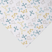 青、黄色、灰色の分子のギフトラップ 薄葉紙 (詳細)